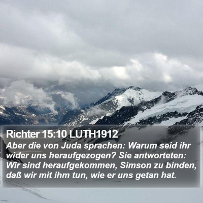 Richter 15:10 LUTH1912 Bible Verse Image