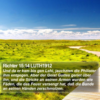 Richter 15:14 LUTH1912 Bible Verse Image