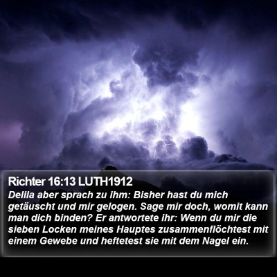 Richter 16:13 LUTH1912 Bible Verse Image