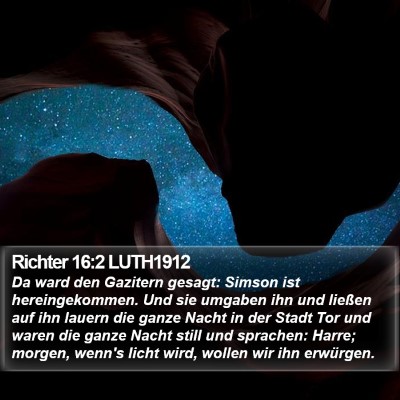 Richter 16:2 LUTH1912 Bible Verse Image
