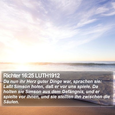 Richter 16:25 LUTH1912 Bible Verse Image