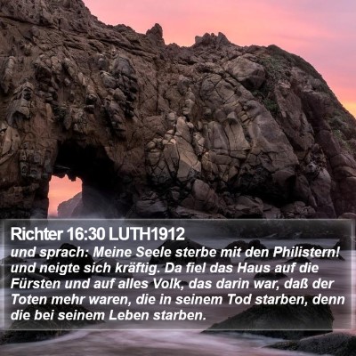 Richter 16:30 LUTH1912 Bible Verse Image