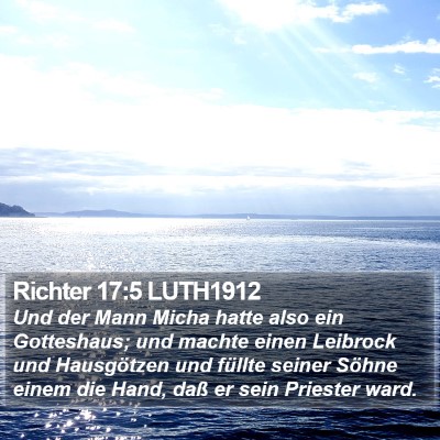 Richter 17:5 LUTH1912 Bible Verse Image
