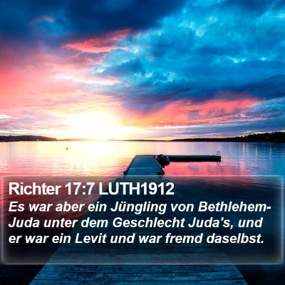 Richter 17:7 LUTH1912 Bible Verse Image