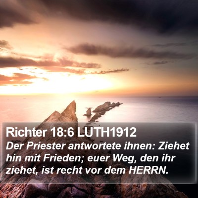 Richter 18:6 LUTH1912 Bible Verse Image