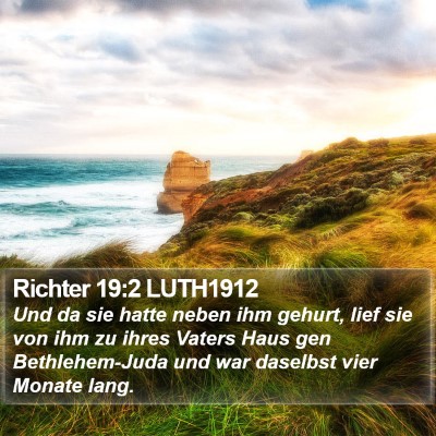 Richter 19:2 LUTH1912 Bible Verse Image