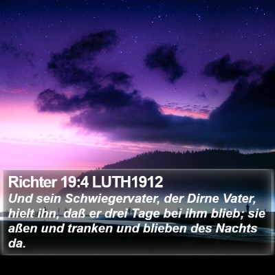 Richter 19:4 LUTH1912 Bible Verse Image