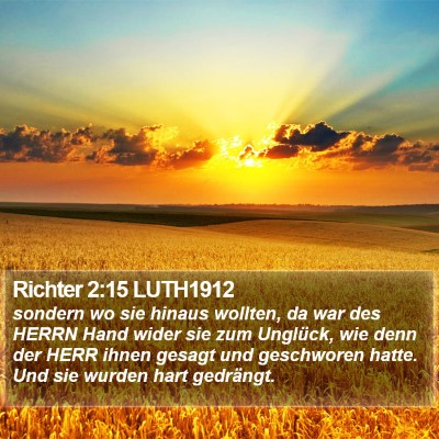 Richter 2:15 LUTH1912 Bible Verse Image