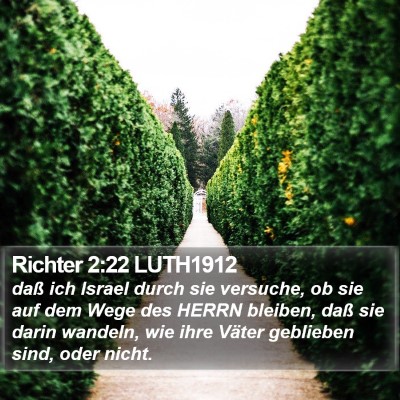 Richter 2:22 LUTH1912 Bible Verse Image