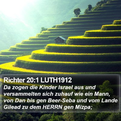 Richter 20:1 LUTH1912 Bible Verse Image