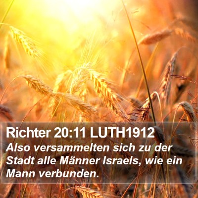 Richter 20:11 LUTH1912 Bible Verse Image