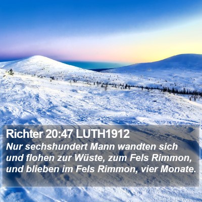 Richter 20:47 LUTH1912 Bible Verse Image
