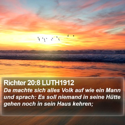 Richter 20:8 LUTH1912 Bible Verse Image