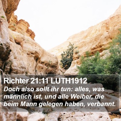 Richter 21:11 LUTH1912 Bible Verse Image