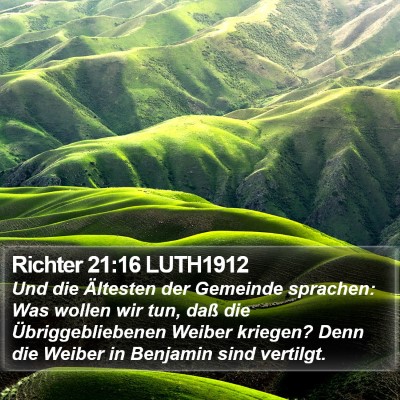 Richter 21:16 LUTH1912 Bible Verse Image