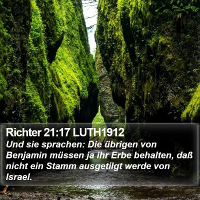 Richter 21:17 LUTH1912 Bible Verse Image
