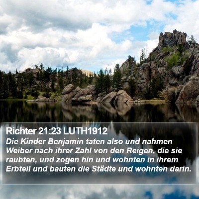 Richter 21:23 LUTH1912 Bible Verse Image