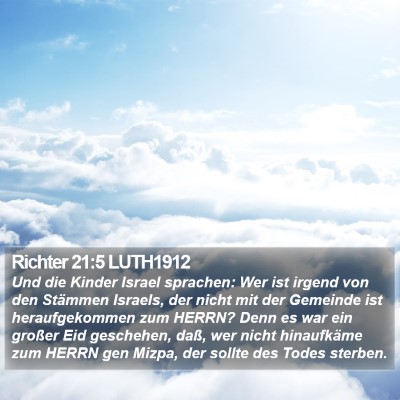 Richter 21:5 LUTH1912 Bible Verse Image