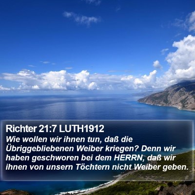 Richter 21:7 LUTH1912 Bible Verse Image