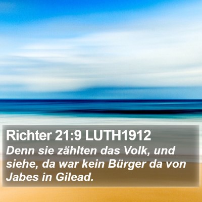 Richter 21:9 LUTH1912 Bible Verse Image
