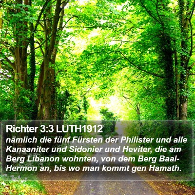 Richter 3:3 LUTH1912 Bible Verse Image