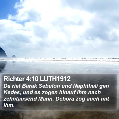 Richter 4:10 LUTH1912 Bible Verse Image