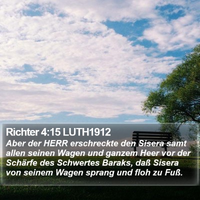 Richter 4:15 LUTH1912 Bible Verse Image