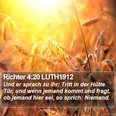 Richter 4:20 LUTH1912 Bible Verse Image