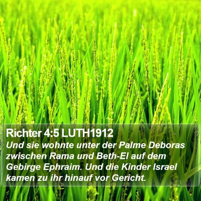 Richter 4:5 LUTH1912 Bible Verse Image