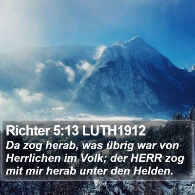 Richter 5:13 LUTH1912 Bible Verse Image