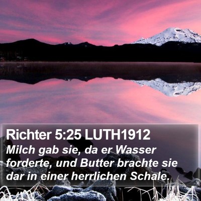 Richter 5:25 LUTH1912 Bible Verse Image