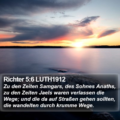 Richter 5:6 LUTH1912 Bible Verse Image
