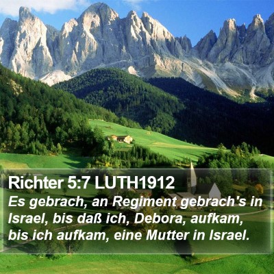 Richter 5:7 LUTH1912 Bible Verse Image