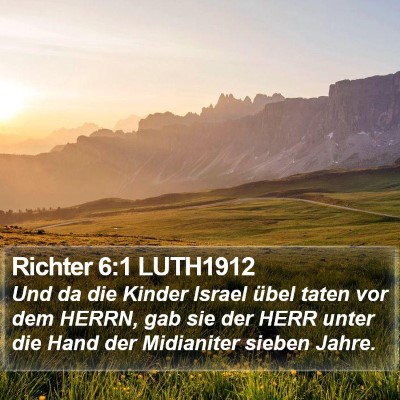 Richter 6:1 LUTH1912 Bible Verse Image