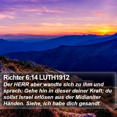 Richter 6:14 LUTH1912 Bible Verse Image