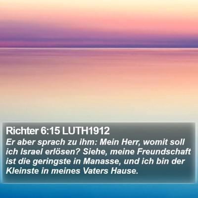 Richter 6:15 LUTH1912 Bible Verse Image