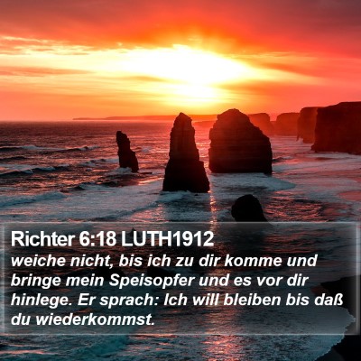 Richter 6:18 LUTH1912 Bible Verse Image
