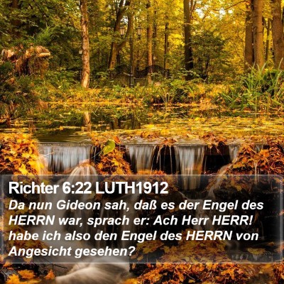 Richter 6:22 LUTH1912 Bible Verse Image