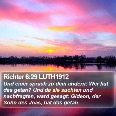 Richter 6:29 LUTH1912 Bible Verse Image