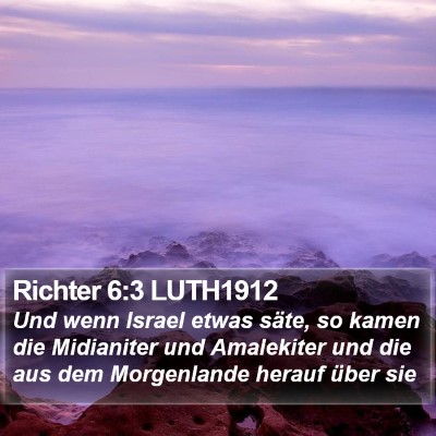 Richter 6:3 LUTH1912 Bible Verse Image