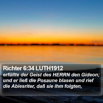 Richter 6:34 LUTH1912 Bible Verse Image