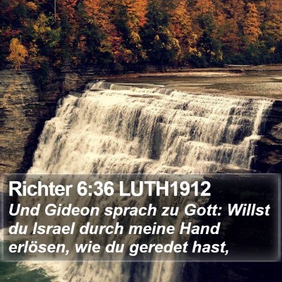 Richter 6:36 LUTH1912 Bible Verse Image