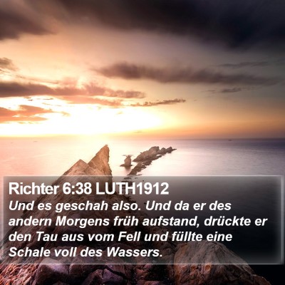 Richter 6:38 LUTH1912 Bible Verse Image