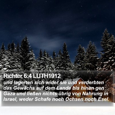 Richter 6:4 LUTH1912 Bible Verse Image
