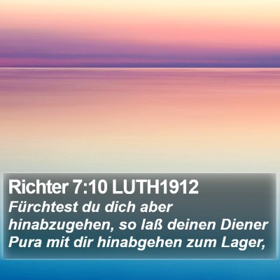 Richter 7:10 LUTH1912 Bible Verse Image