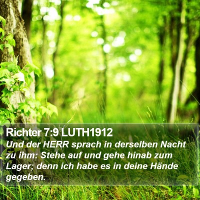Richter 7:9 LUTH1912 Bible Verse Image