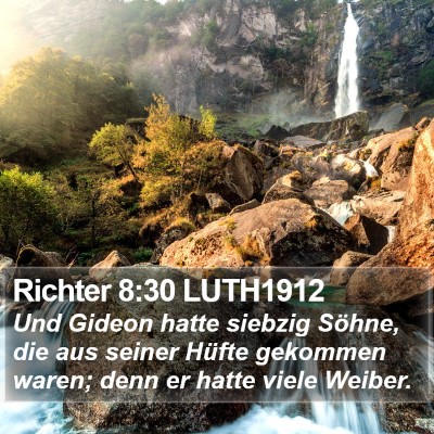 Richter 8:30 LUTH1912 Bible Verse Image