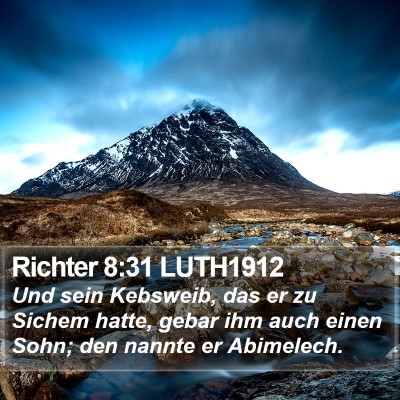 Richter 8:31 LUTH1912 Bible Verse Image