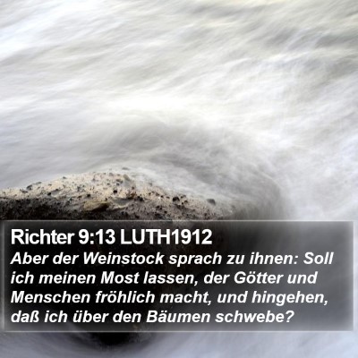 Richter 9:13 LUTH1912 Bible Verse Image