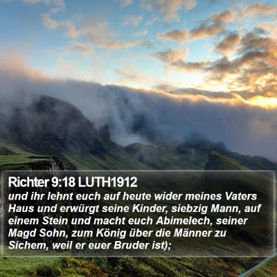 Richter 9:18 LUTH1912 Bible Verse Image